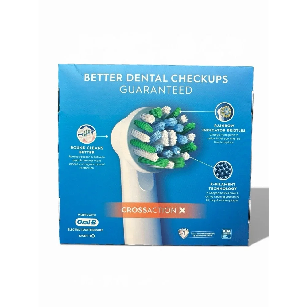 Oral-B‎ Cross Action X - Replacement Brush Heads-  10 Count - Sealed